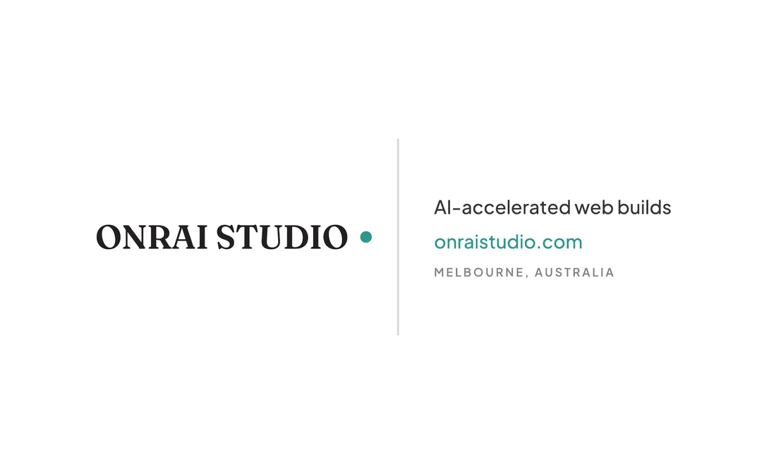 Onrai Studio business card front