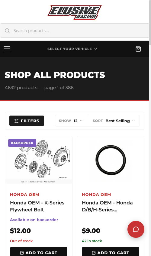 Elusive Racing mobile shop