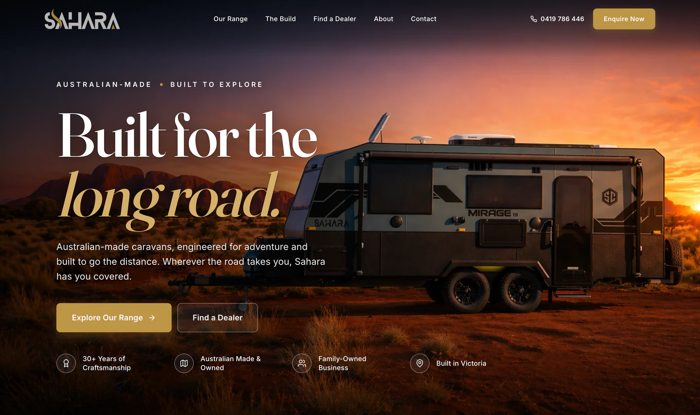 Sahara Caravans website