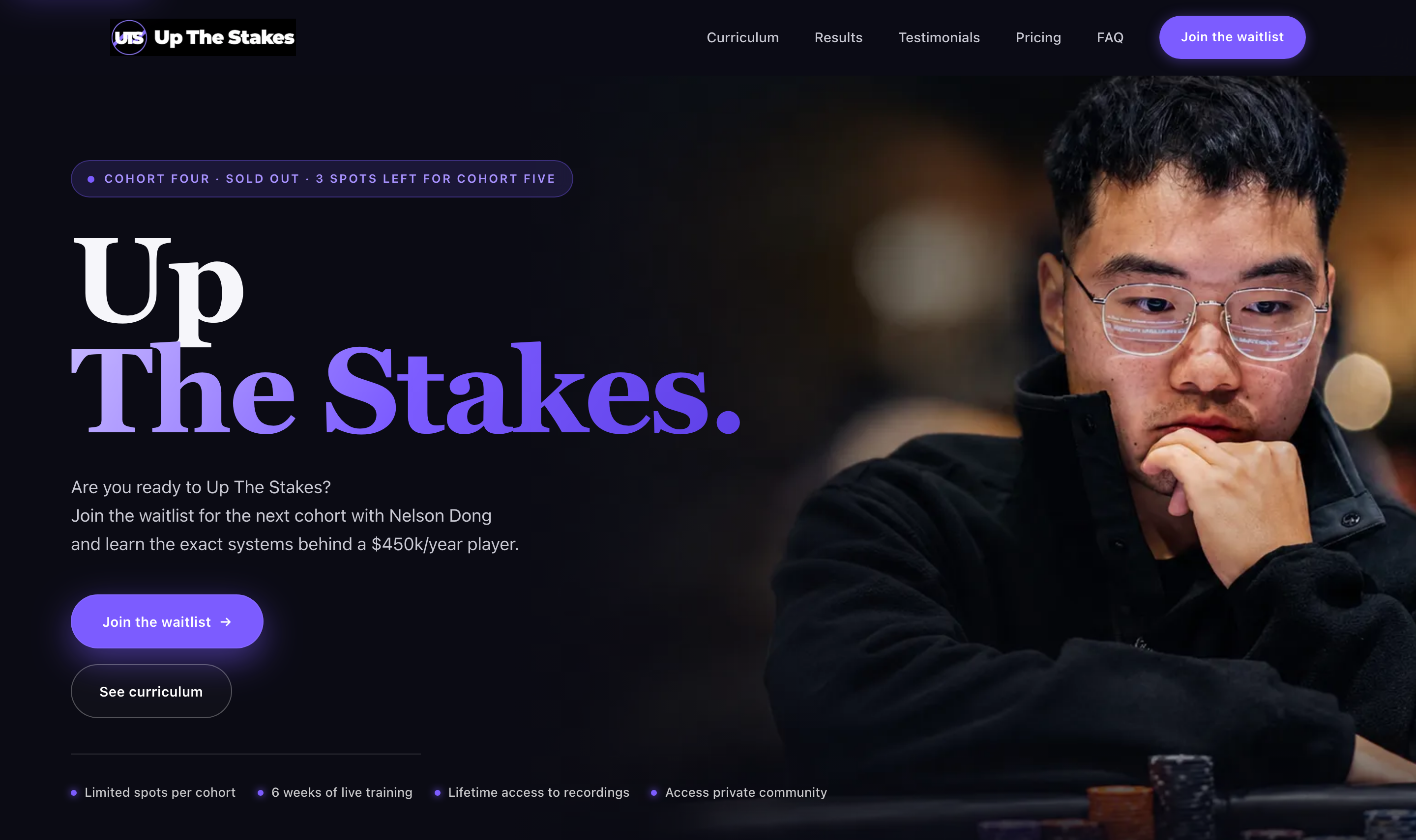Up The Stakes homepage hero — Are you ready to Up The Stakes?