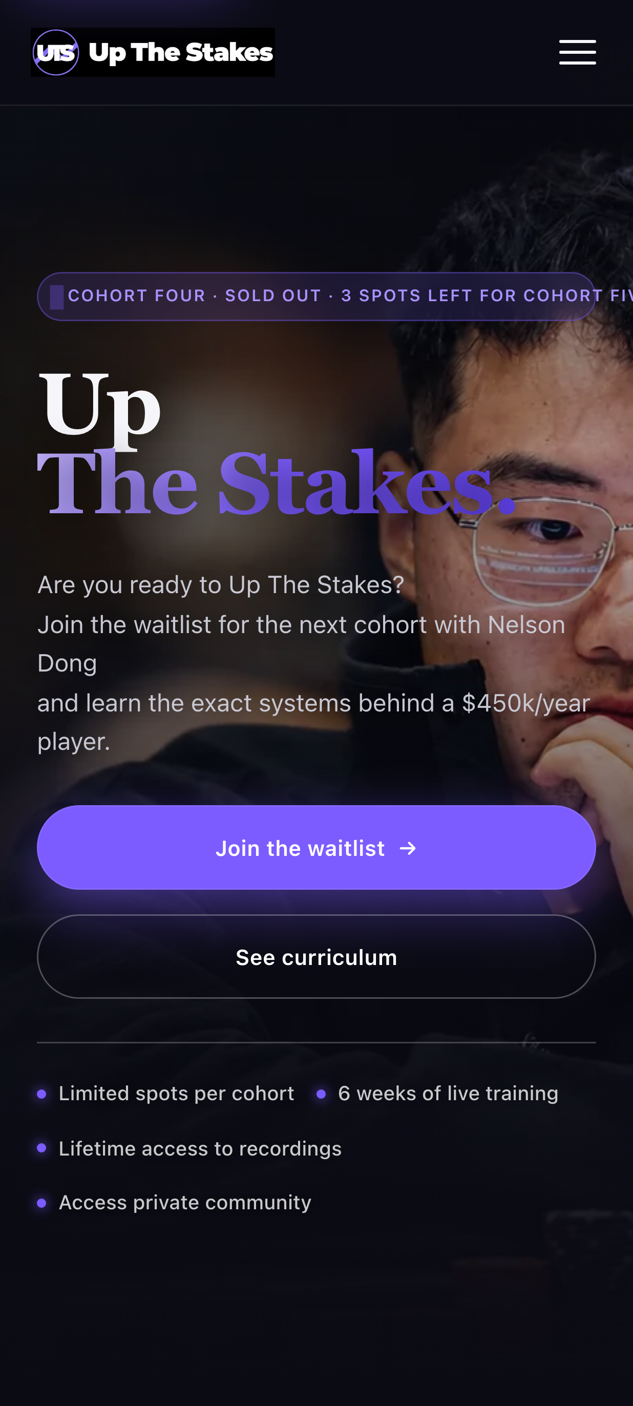 Up The Stakes mobile hero